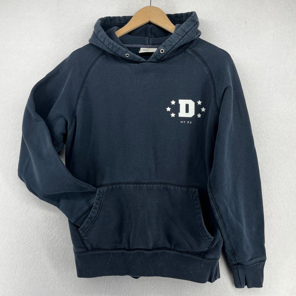 DQM Hoodie Mens M Daves Quality Meat Sweatshirt Skate Shop Skateboard Blue